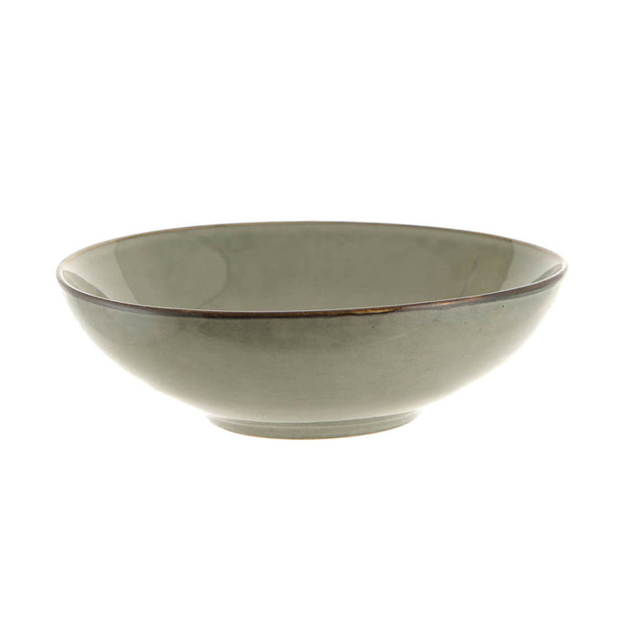 Stoneware Bowl Olive Green 20cm