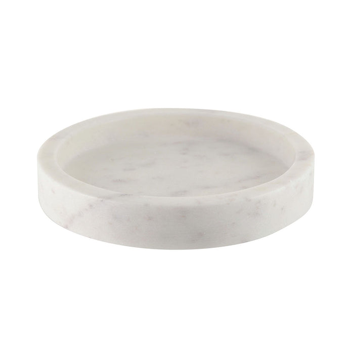 Marble Round Tray 15cm White