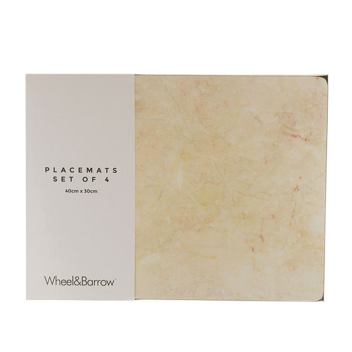 Cork Backed Placemat Rectangle Blush Stone Set/4 40x30cm