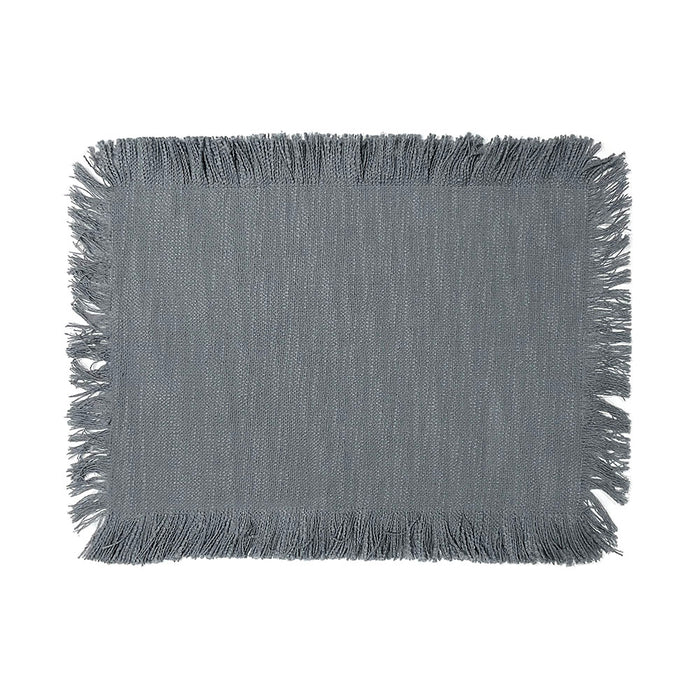 Fringed Placemat Rectangle Grey 33x48cm
