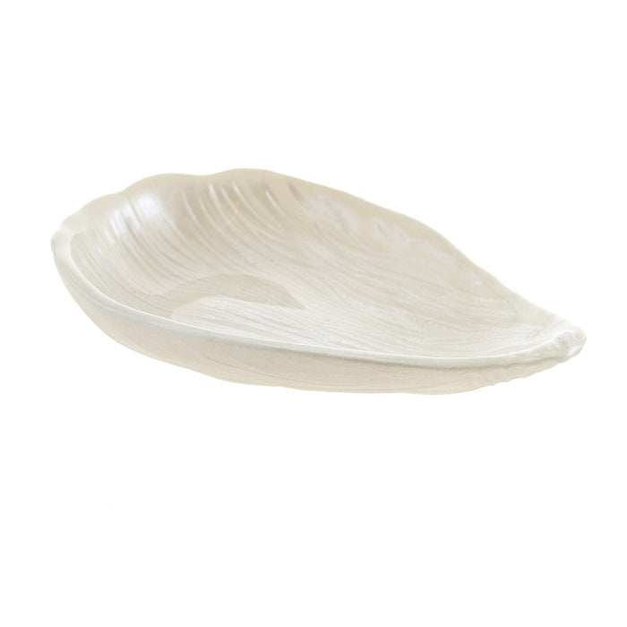 Oyster Plate White Pearl 14cm