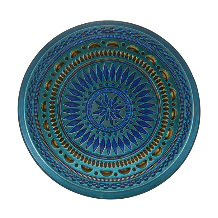 Plate Round Lidya Copper & Cobalt 21cm