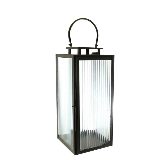 Lantern Rectangle Steel Matte Black Medium 40x18cm