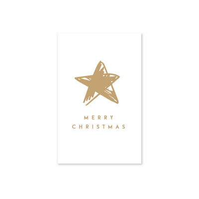 Greeting Card Merry Christmas Pack/10 9x14cm