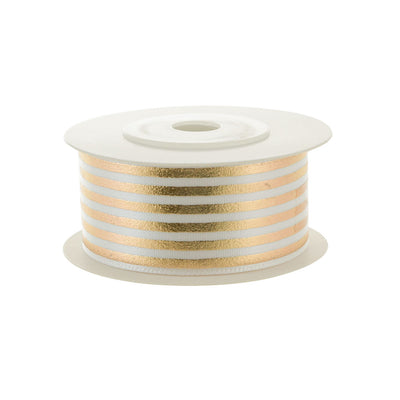 Ribbon Gold & White 5m