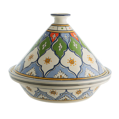 Blue & Multicolour 32cm Tajine