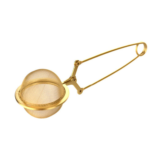 TEA STRAINER/INFUSER Stainless Steel Gold Plated 4.5cm - Wheel&Barrow Home