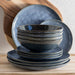 DINNER SET Stoneware Mediterranean Blue 12pce - Wheel&Barrow Home