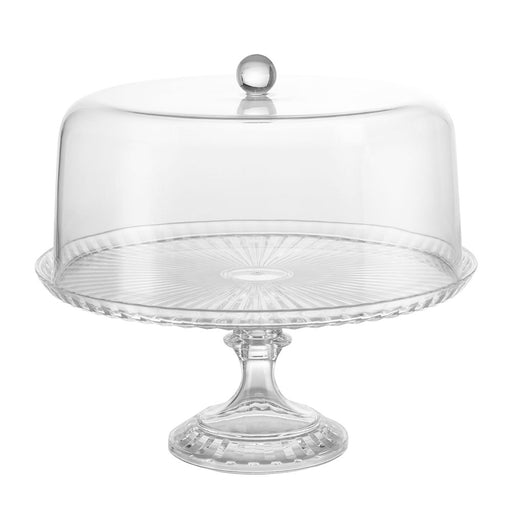 Clear cake stand with dome lid