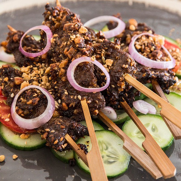 Beef Skewers with peanuts