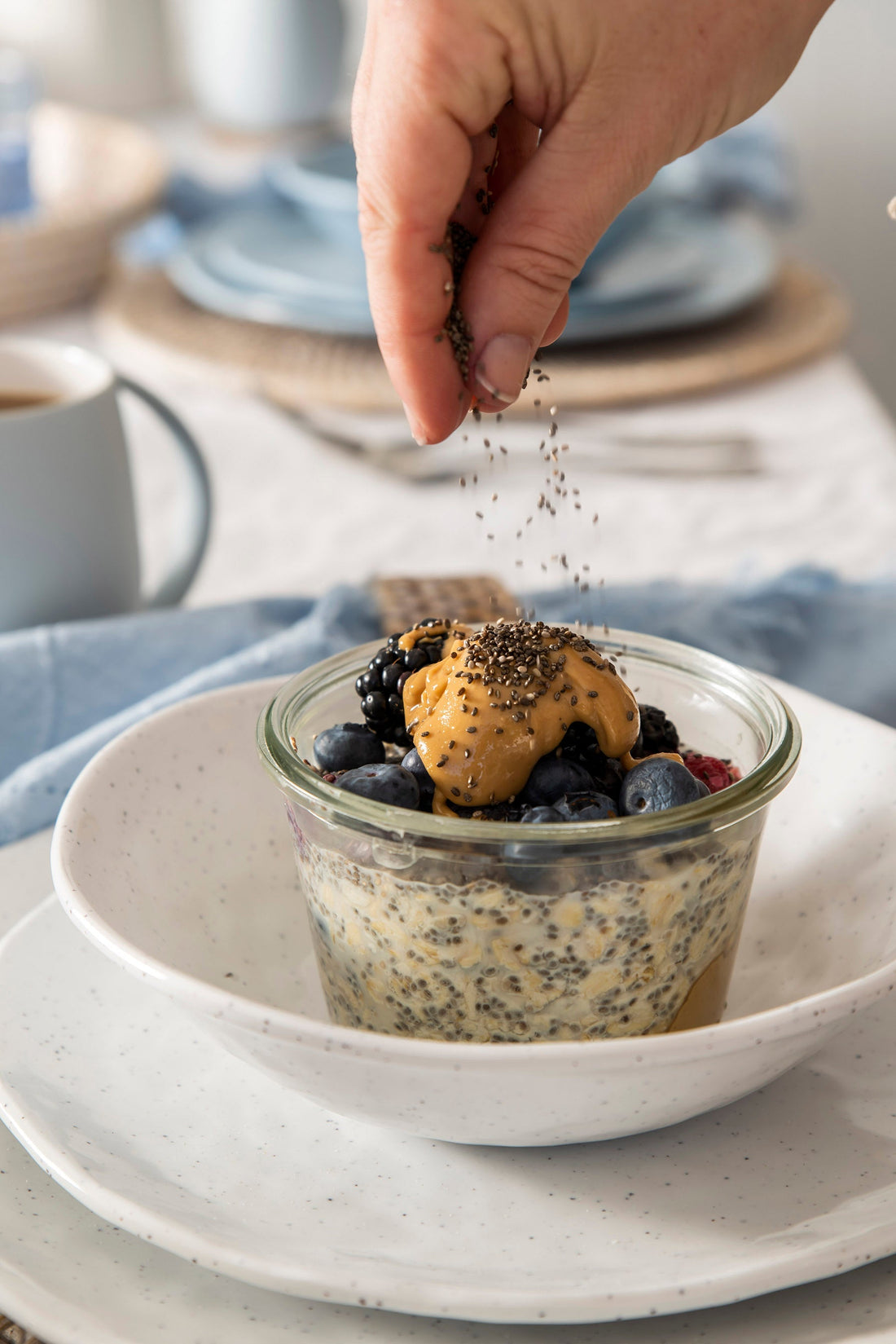 Peanut Butter & Blueberry Overnight Oats