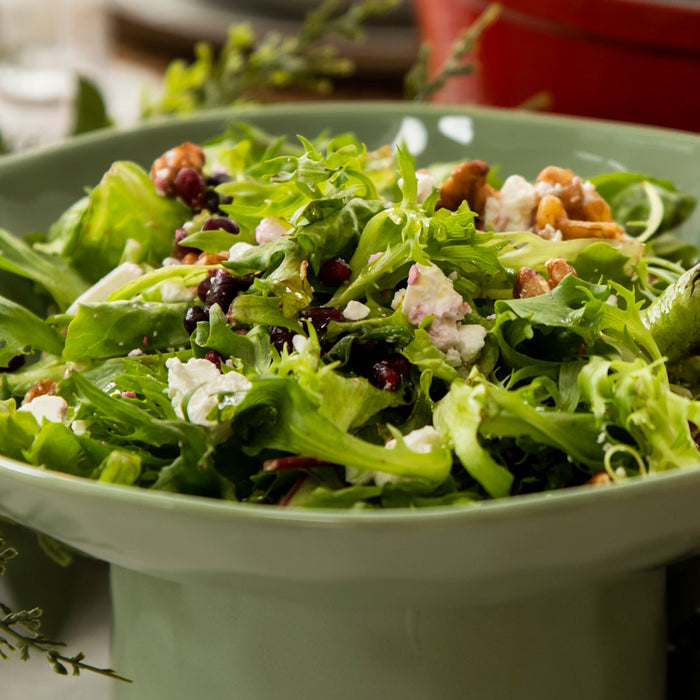 Leafy Greens with Pomegranate Seeds