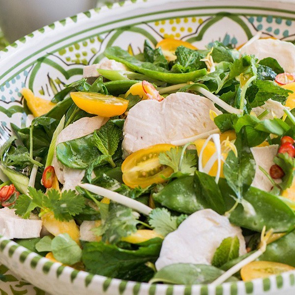 Poached Coconut Chicken Salad