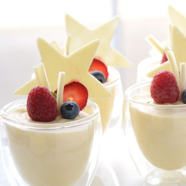 White Chocolate Mousse Cups