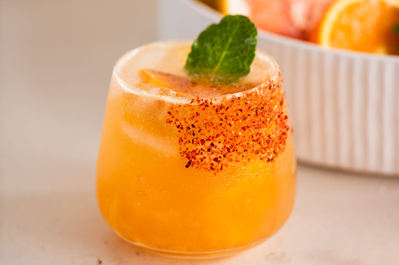 Spicy Grilled Peach Margarita