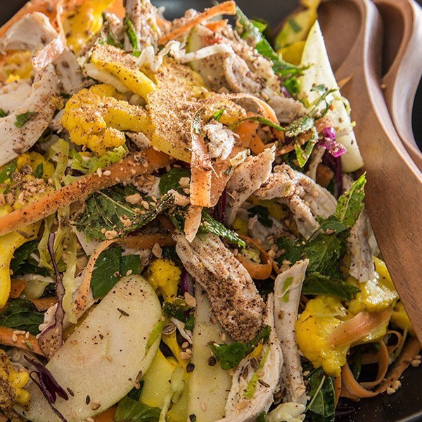 Chicken Salad with peanut dukka