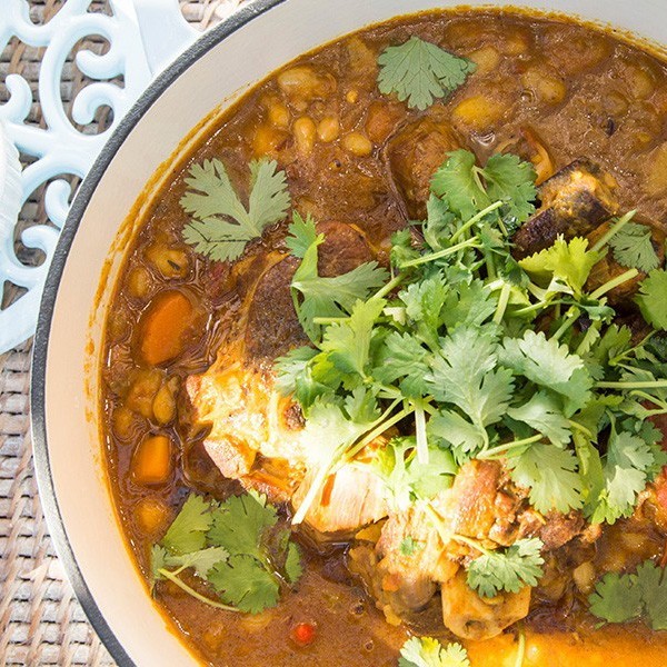 Moroccon Lamb Shanks With White Beans