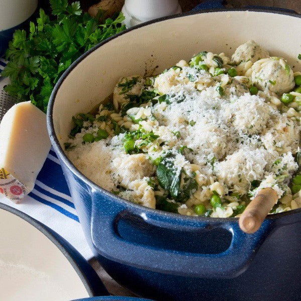 Chicken Meatballs with Orzo