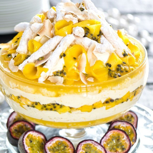 Passionfruit & Mango Trifle