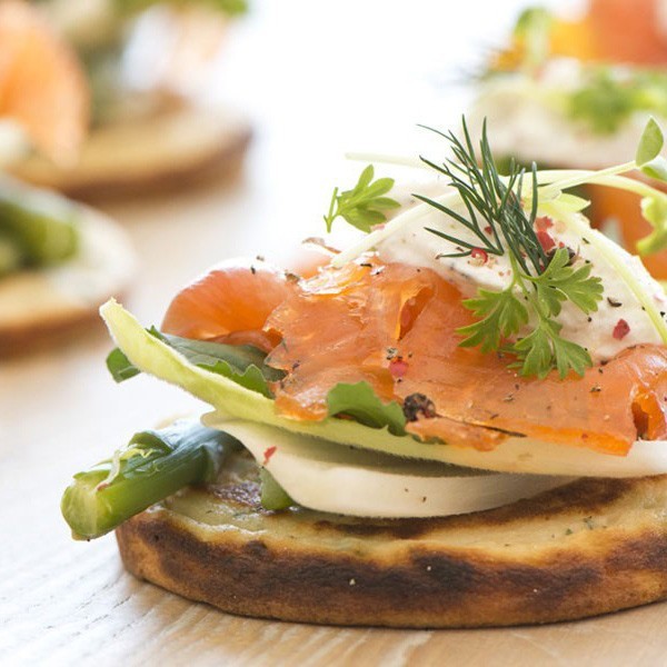 Savoury Potato Pancakes with Cured Salmon