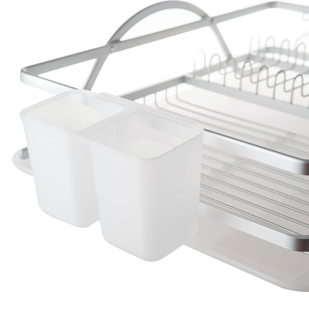Aluminium Dish Rack with Side Cutlery with Tray 49x38x14cm