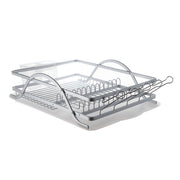 Aluminium Dish Rack with Side Cutlery with Tray 49x38x14cm