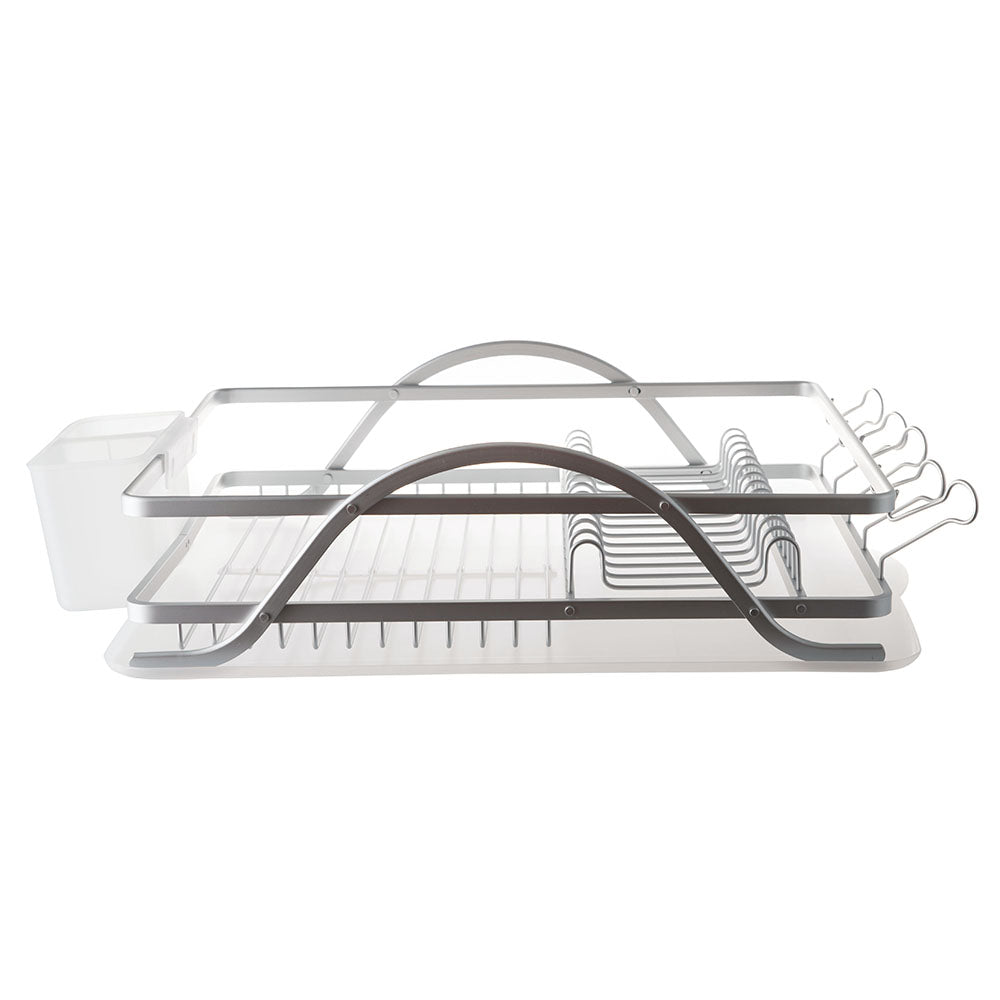 Aluminium Dish Rack with Side Cutlery with Tray 49x38x14cm