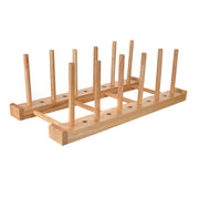 Rubberwood Plate Stand Large