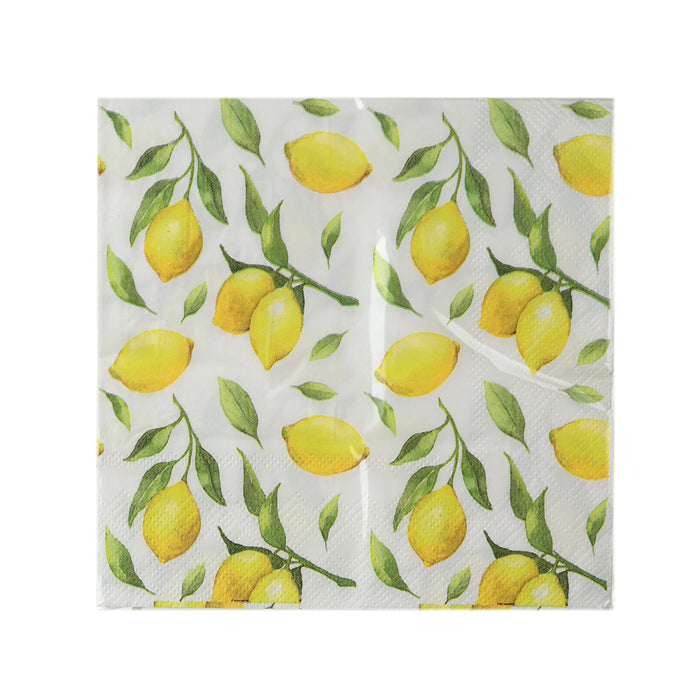 PAPER NAPKIN Lemon 33cm Pkt20