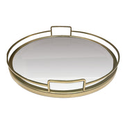 Mirror Base Tray Round Gold with Straight Sides 40x7cm