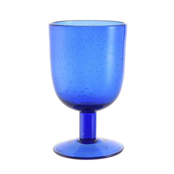 Wine Glass Bubble Cobalt Blue 350ml