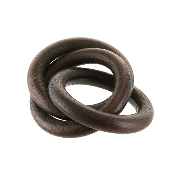 Interlinked Wooden Napkin Ring Dark