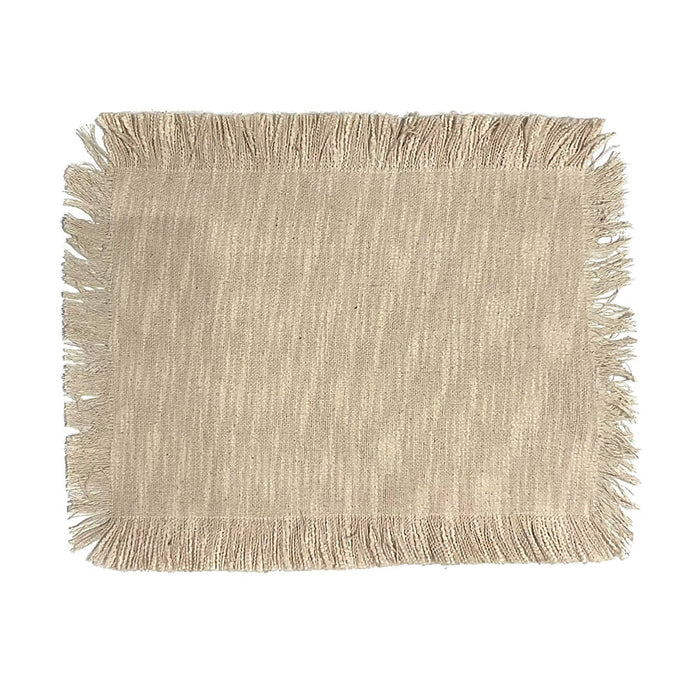 Fringed Placemat Natural 33x48cm
