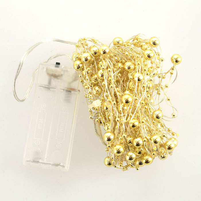 String Lights Gold Beads 2.3m