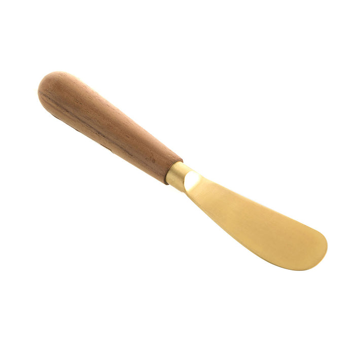 Brass Spreader Knife with Wooden Handle