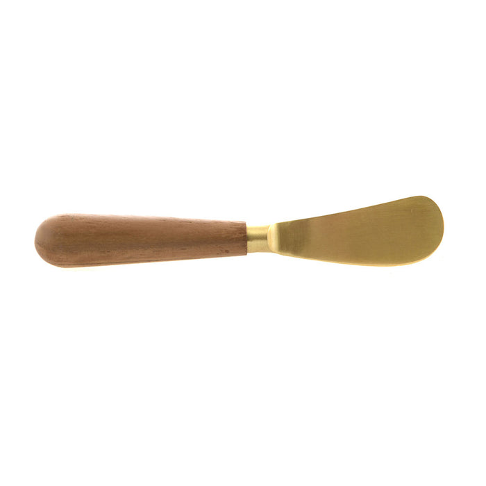 Brass Spreader Knife with Wooden Handle