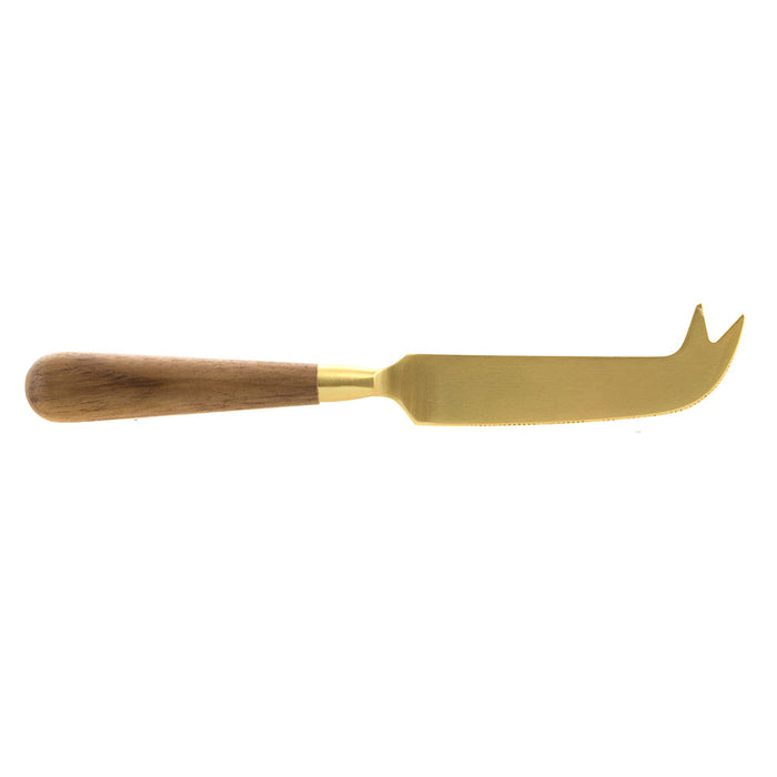 Brass Cheese Knife with Wooden Handle