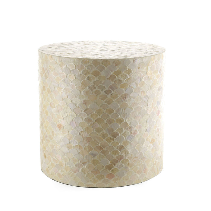 SIDE TABLE Capiz Neutral Wave 40x38cm