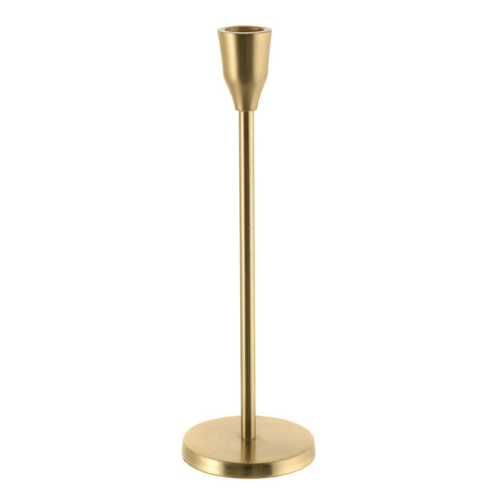 Taper Candle Holder Brushed Gold 24cm Medium