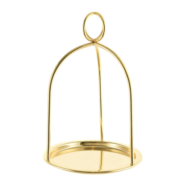 Serving Stand 1 Tier with Handle Champagne Gold