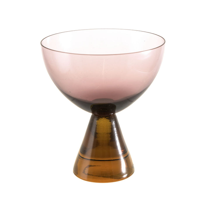 Carnival Coupe Glass Pink & Amber 400ml