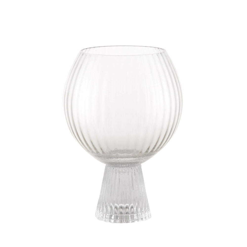 Ribbed Heavy Base Shell Glass