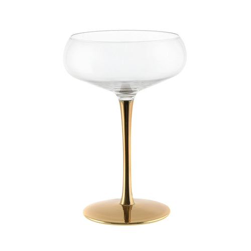 Coupe Glass Gold Stem