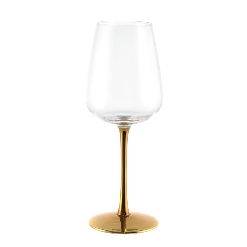 Wine Glass with Gold Stem