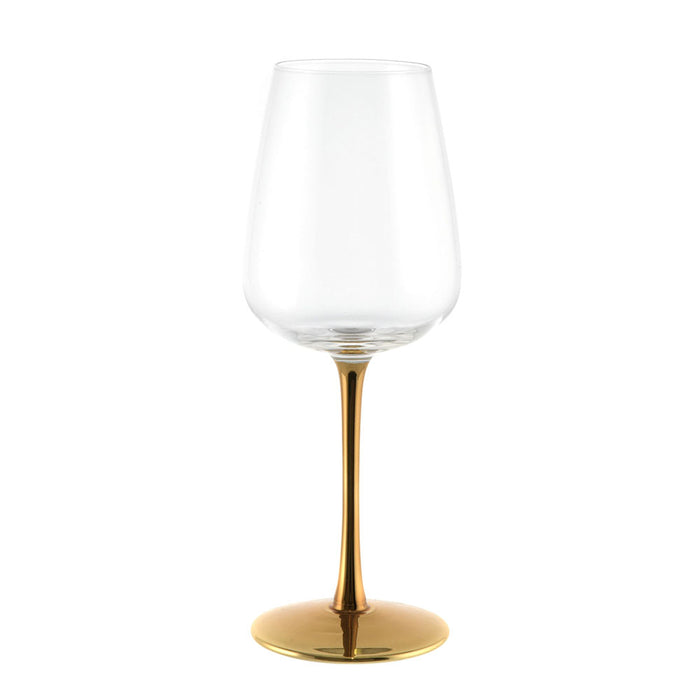 Wine Glass with Gold Stem 450ml