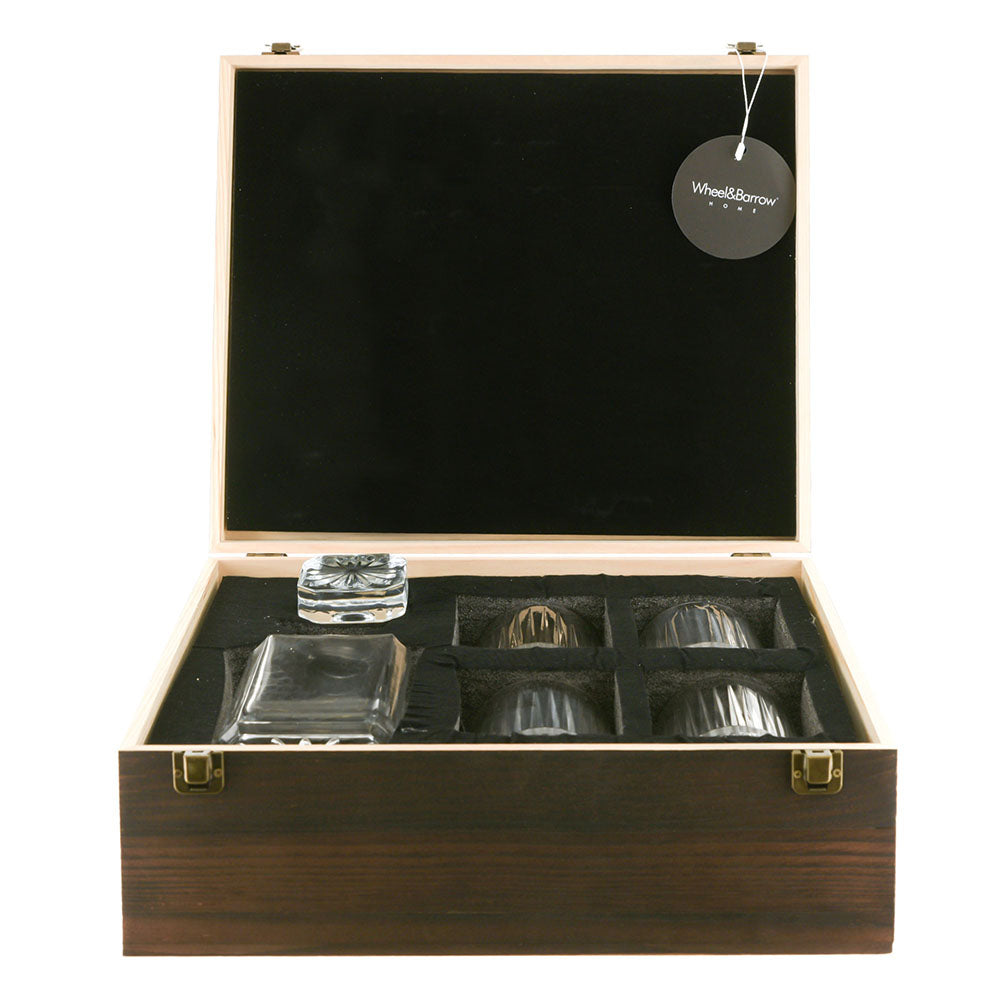 Decanter with Glasses & Ice Stones Boxed Whiskey Set
