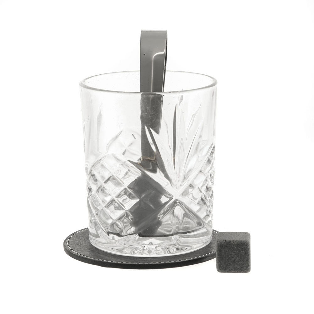 Boxed Whisky Set - Glasses with Coasters & Ice Stones