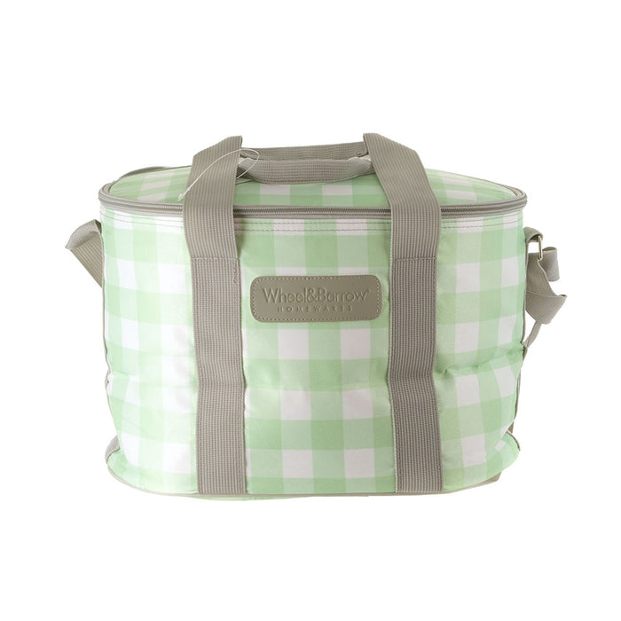 Picnic Cooler Bag Green Gingham