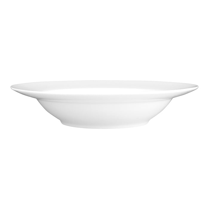 Porcelain Bowl with Rim 23cm White