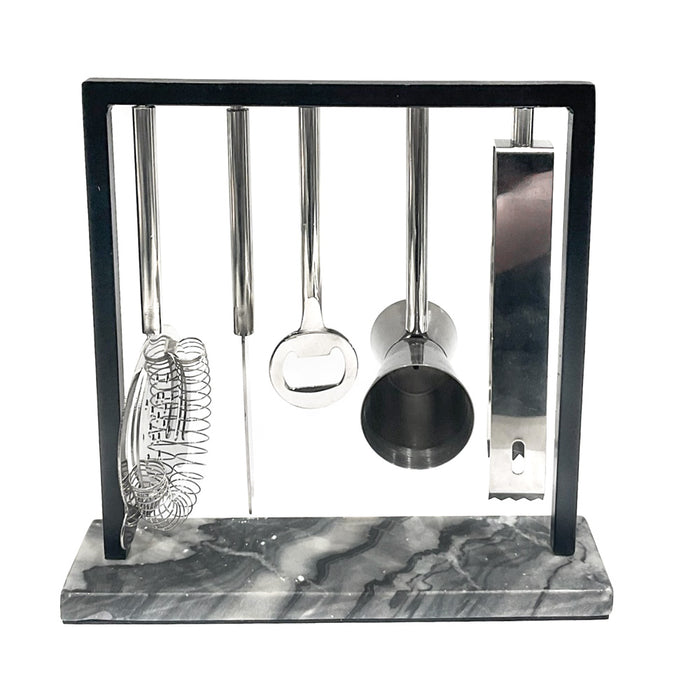 Magnetic Bar Tool Set Stainless Steeel with Stone Base